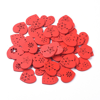 Natural Poplar Wood Pendants WOOD-D010-10A-1