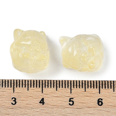 Transparent Spray Paint Glass Beads GLAA-H035-01G-1