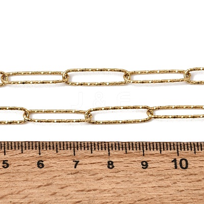 5MM 304 Stainless Steel Textured Paperclip Chain Necklaces for Women Men SA-CBA37BC-20G-1