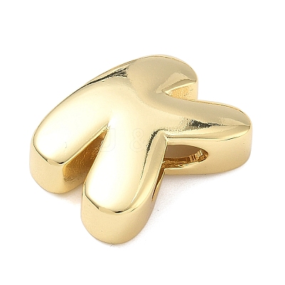 Brass Initial Beads KK-B167-27G-01K-1