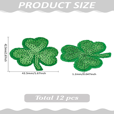 12Pcs Polyester Embroidery Sew on Appliques PATC-LP0001-19-1
