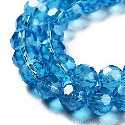 Electroplate Transparent Glass Beads Strands EGLA-A035-T10mm-A08-1