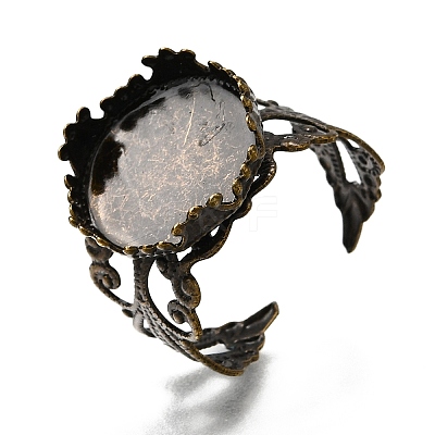 Antique Bronze Brass Filigree Ring Components X-KK-E477-AB-NF-1