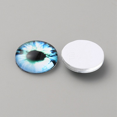 Glass Cabochons LS-GLAA-WH0033-75E-10-1
