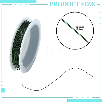 Round Copper Jewelry Wire CWIR-S002-0.4mm-M-1