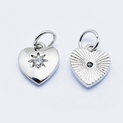 Brass Micro Pave Cubic Zirconia Charms RB-I078-67P-NR-1