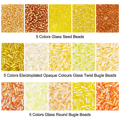 1500Pcs 5 Colors 12/0 Round Glass Seed Beads SEED-PH0001-73B-1