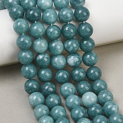 Natural Dyed White Jade Beads Strands GG-CBAEB22-B01-10mm-04-1