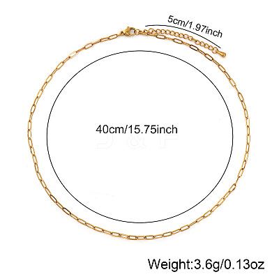 304 Stainless Steel Paperclip Chain Necklaces LS-BZ2870-1