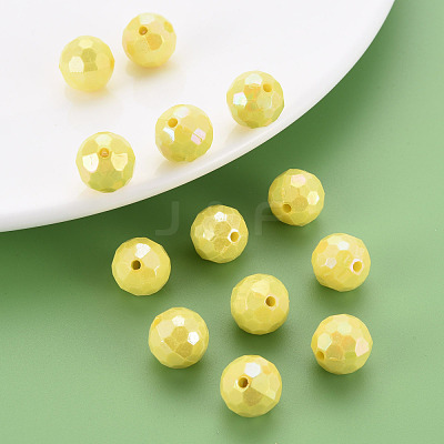 Opaque Acrylic Beads TACR-S154-10F-08-1