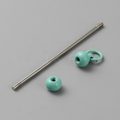 Iron Bar Beadable Keychain for Jewelry Making DIY Crafts IFIN-SZC0005-01A-10-1