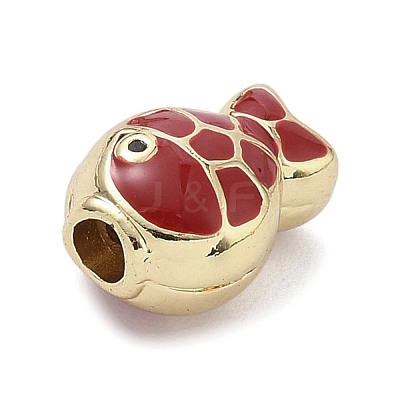 Brass Enamel Beads KK-K368-18G-04-1