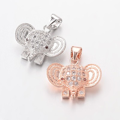 Brass Micro Pave Cubic Zirconia Charms ZIRC-L035-33-FF-1