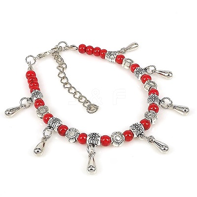 Bohemian Teardrop Alloy Charm Bracelets WG9243-3-1