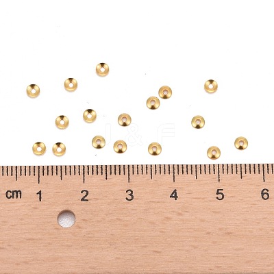 Brass Tiny Bead Cones X-KK-O043-04G-1