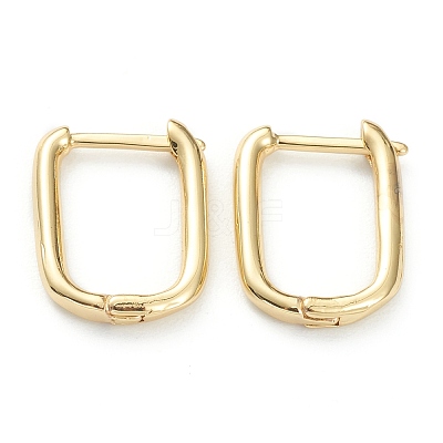 Brass Huggie Hoop Earrings EJEW-P189-01G-1