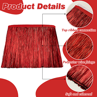 Polyester Tassel Ribbon OCOR-WH0045-38A-1