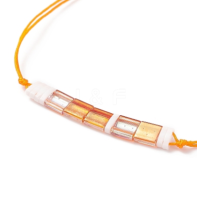 Glass Seed Link Bracelet BJEW-JB08894-04-1