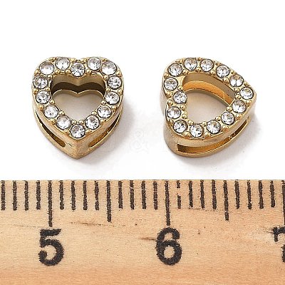 PVD Vacuum Plating 304 Stainless Steel Crystal Rhinestone Beads SATS-R130-02G-05-1