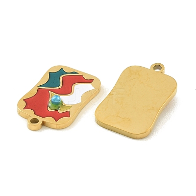 304 Stainless Steel Enamel Pendants STAS-H251-03A-04-1