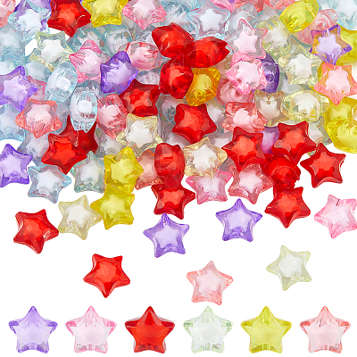 120Pcs Transparent Acrylic Beads TACR-SP0001-11A-1