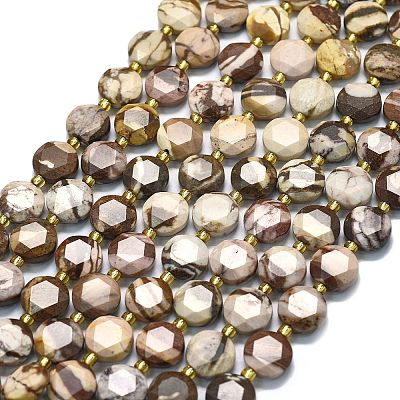 Natural Zebra Jasper Beads Strands G-C116-A100-01-1