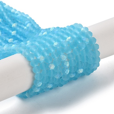Transparent Glass Beads Strands EGLA-A034-T4mm-MB08-1