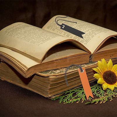 8Pcs 2 Colors Leather Bookmarks AJEW-CP0007-57-1