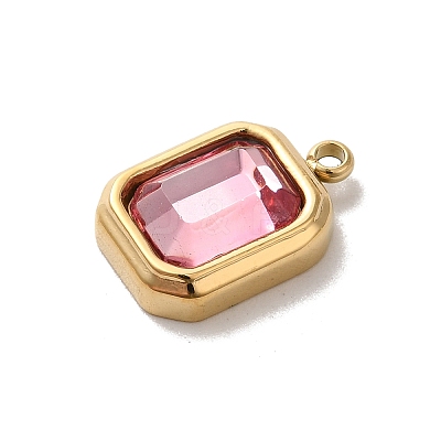 304 Stainless Steel Glass Pendants X-STAS-L022-062G-06-1