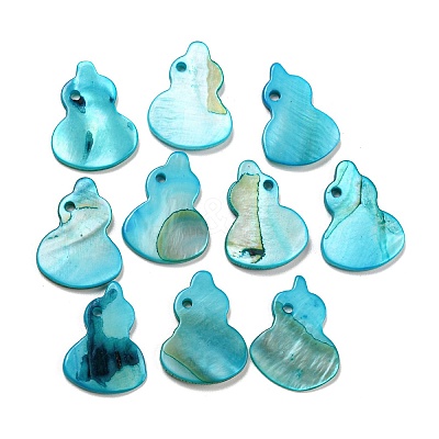 Dyed Natural Freshwater Shell Pendants BSHE-G034-11B-1