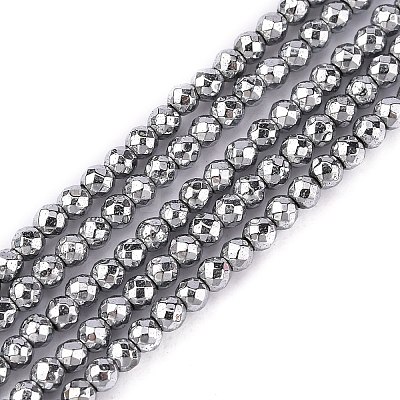 Non-Magnetic Synthetic Hematite Beads Strands G-G093-3mm-1
