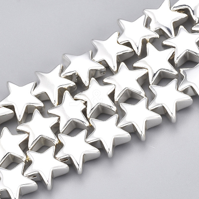 Electroplate Non-magnetic Synthetic Hematite Beads Strands G-T061-182S-1