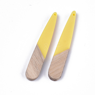 Resin & Walnut Wood Pendants RESI-S358-40E-1