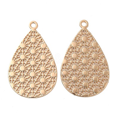 Rack Plating Brass Filigree Pendants KK-Q792-05LG-1