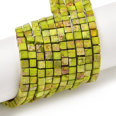 Dyed Synthetic Imperial Jasper Beads Strands G-H087-F02-01C-1-1