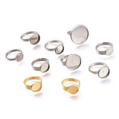 304 Stainless Steel Pad Ring Settings STAS-XCP0001-15-1