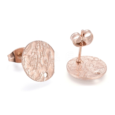 Ion Plating(IP) 304 Stainless Steel Stud Earring Findings STAS-M228-U01-03RG-1