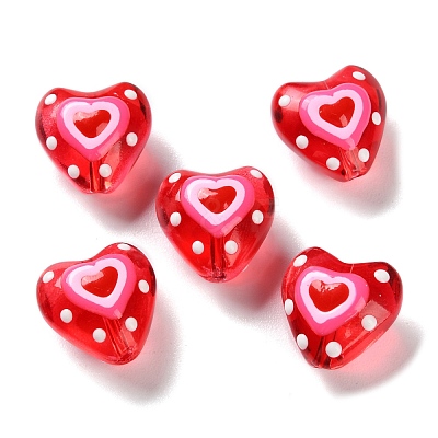 Transparent Glass Enamel Beads LAMP-S068-04B-1