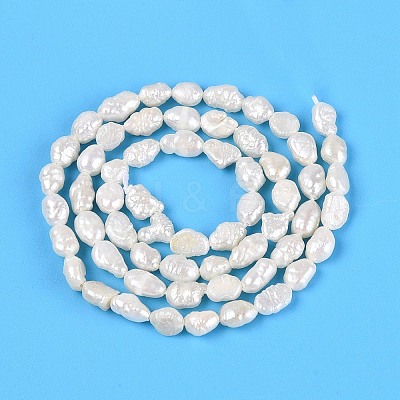 Natural Baroque Keshi Pearl Beads Strands PEAR-N031-01B-1