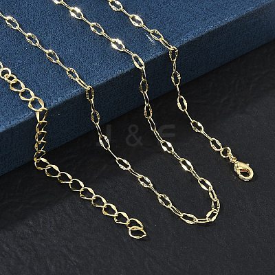 3MM Brass Textured Dapped Chain Necklaces for Women KK-CBA4FD4-01G-1