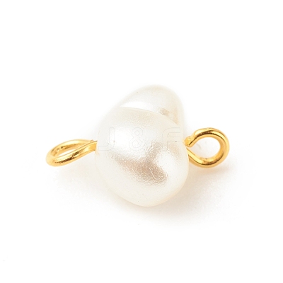 ABS Plastic Imitation Pearl Connector Charms PALLOY-JF01563-1