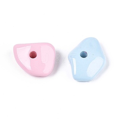 Baking Paint Opaque Acrylic Beads OACR-N142-01-1