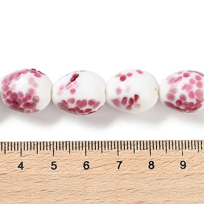 Handmade Lampwork Beads Strands LAMP-Q036-08F-1