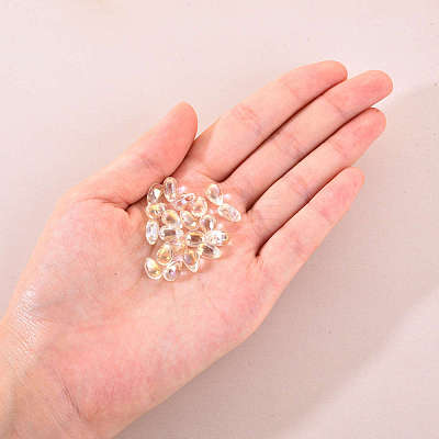 20Pcs Transparent Spray Painted Glass Charms GLAA-YW0001-03B-1