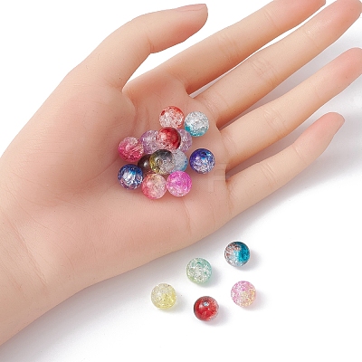 Transparent Crackle Acrylic Beads CACR-YW0001-09B-1