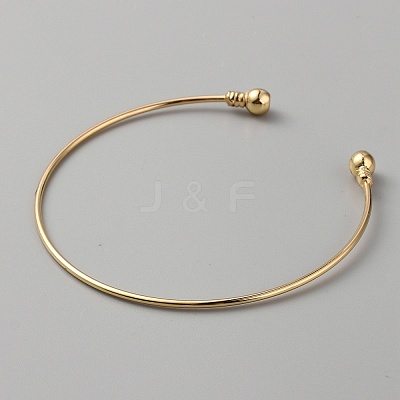 Iron Open Cuff Bangles BJEW-WH0024-01A-G-1