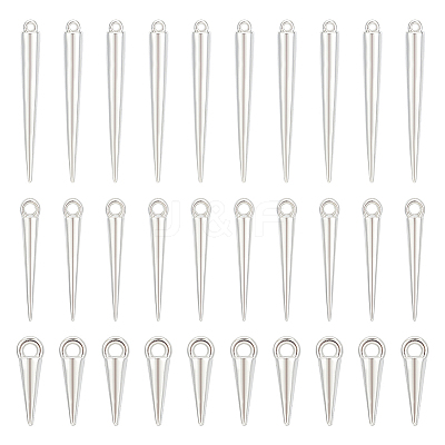 240Pcs 3 Styles CCB Plastic Pendants KY-UN0001-04-1
