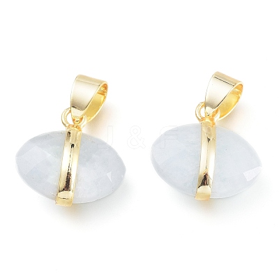 Natural Aquamarine Charms G-L528-18G-1