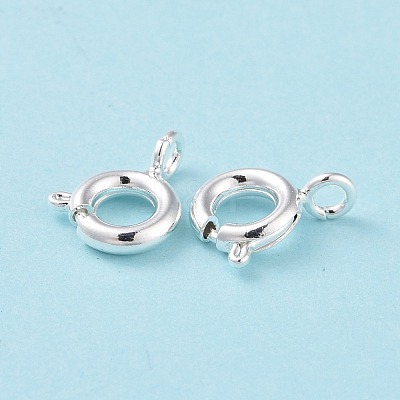 Eco-friendly Brass Spring Ring Clasps KK-D082-01C-S-1