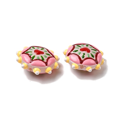 Baking Paint Glass Enamel Beads LAMP-K039-34I-1